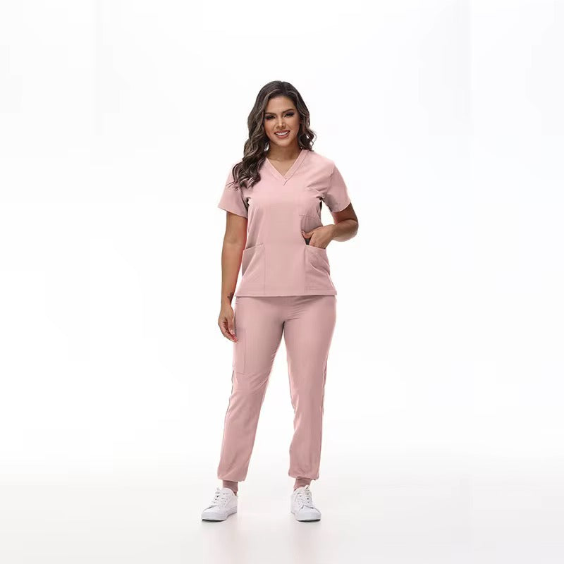audelia's Collections Women’s Premium Jogger Scrub Set – V-Neck Top & Cargo Pants