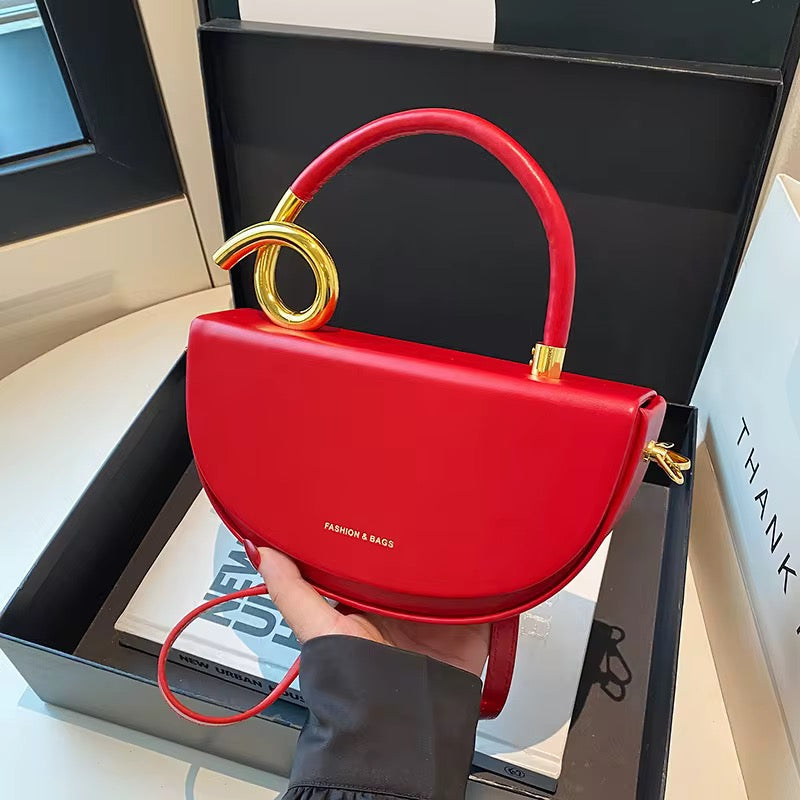 Gold Ring Handle Saddle Bag