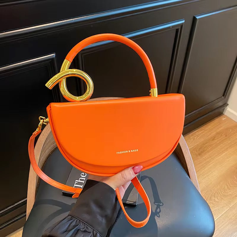 Gold Ring Handle Saddle Bag
