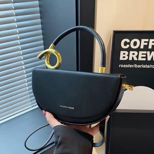 Gold Ring Handle Saddle Bag