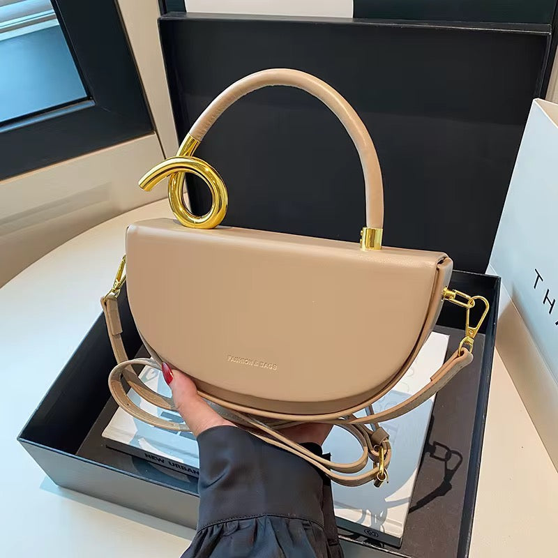 Gold Ring Handle Saddle Bag
