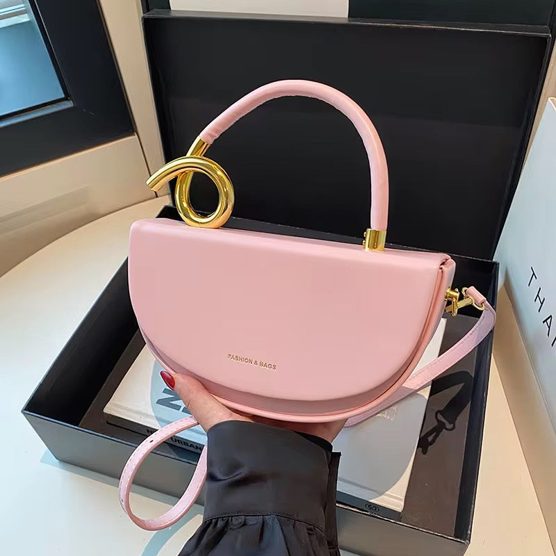 Gold Ring Handle Saddle Bag
